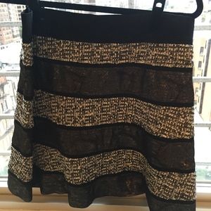 Tory Burch Black/Silver "Blythe Mixed Media Flair